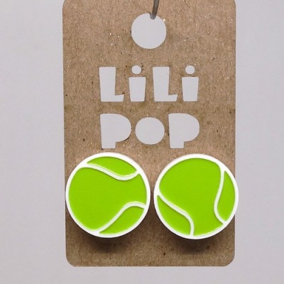 Boucles d'oreilles Lili POP- Balle de tennis